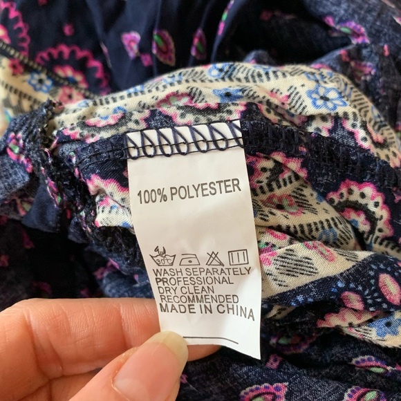 Miaopa print maxi dress with side slits size medium. GUC - Picture 9 of 15